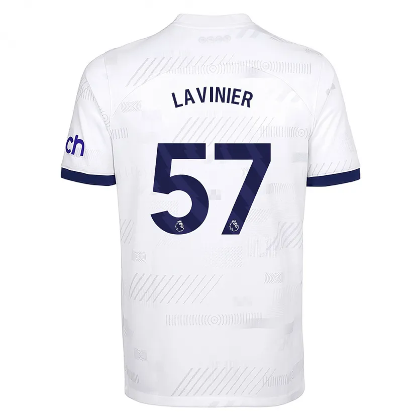 Danxen Niño Camiseta Marcel Lavinier #57 Blanco 1ª Equipación 2023/24 La Camisa