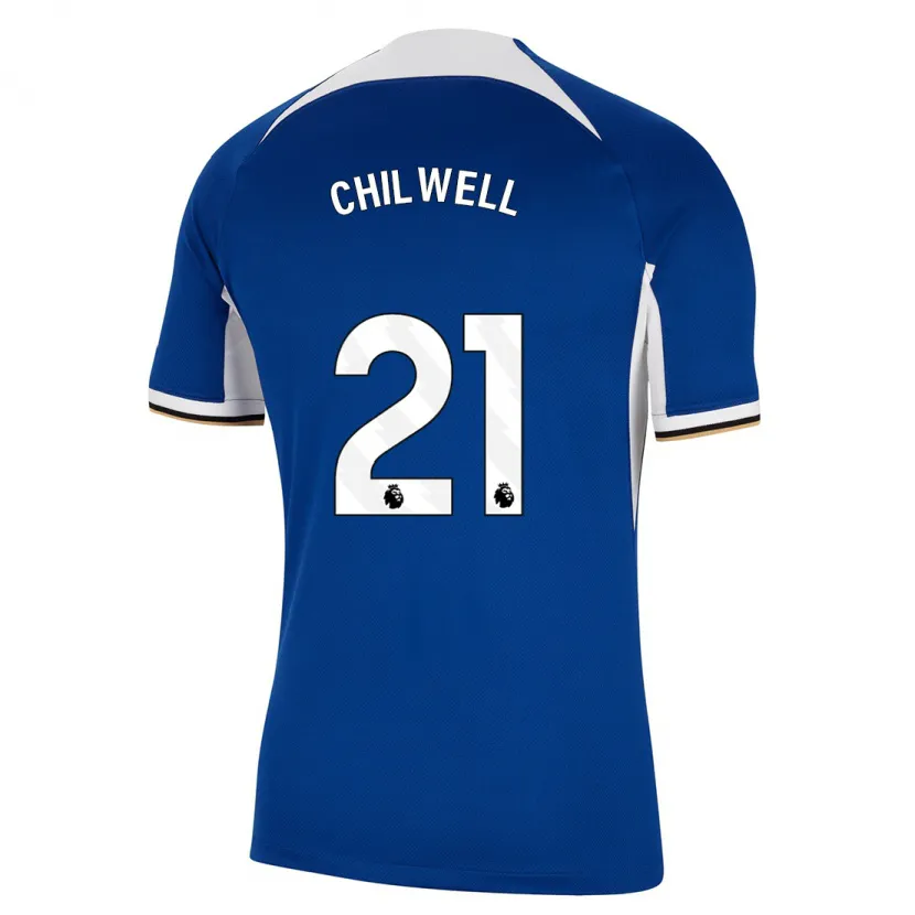 Danxen Niño Camiseta Ben Chilwell #21 Azul 1ª Equipación 2023/24 La Camisa