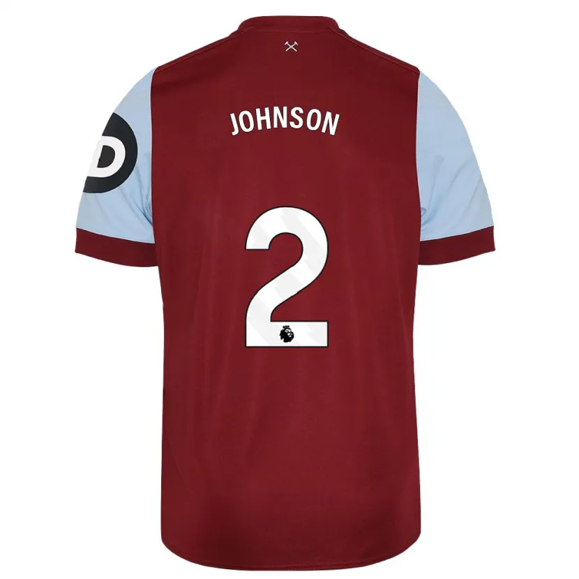 Danxen Niño Camiseta Ben Johnson #2 Granate 1ª Equipación 2023/24 La Camisa