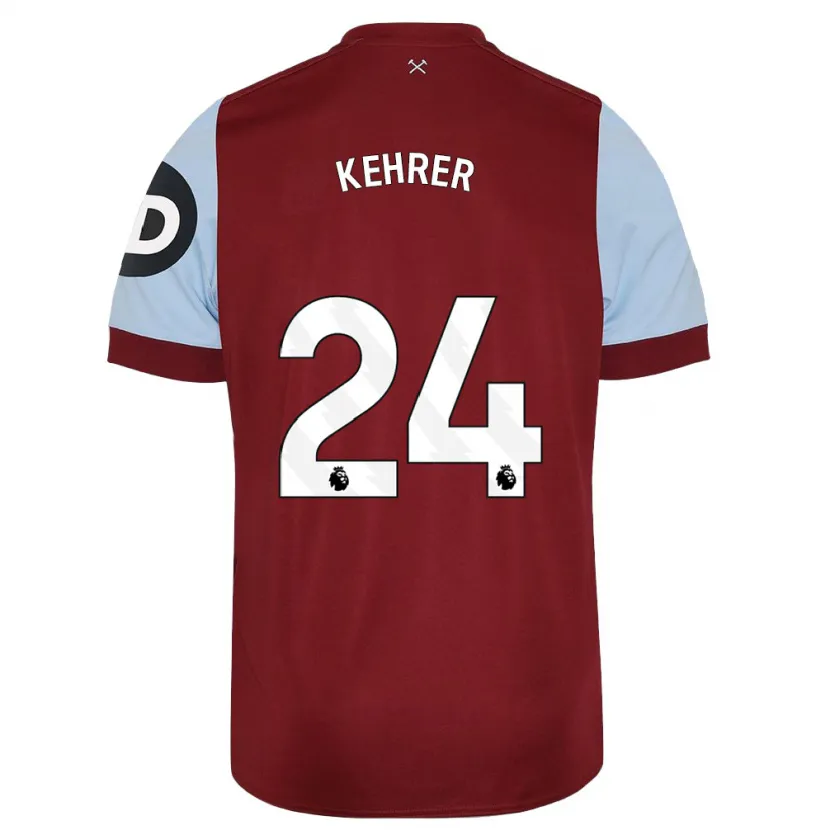 Danxen Niño Camiseta Thilo Kehrer #24 Granate 1ª Equipación 2023/24 La Camisa