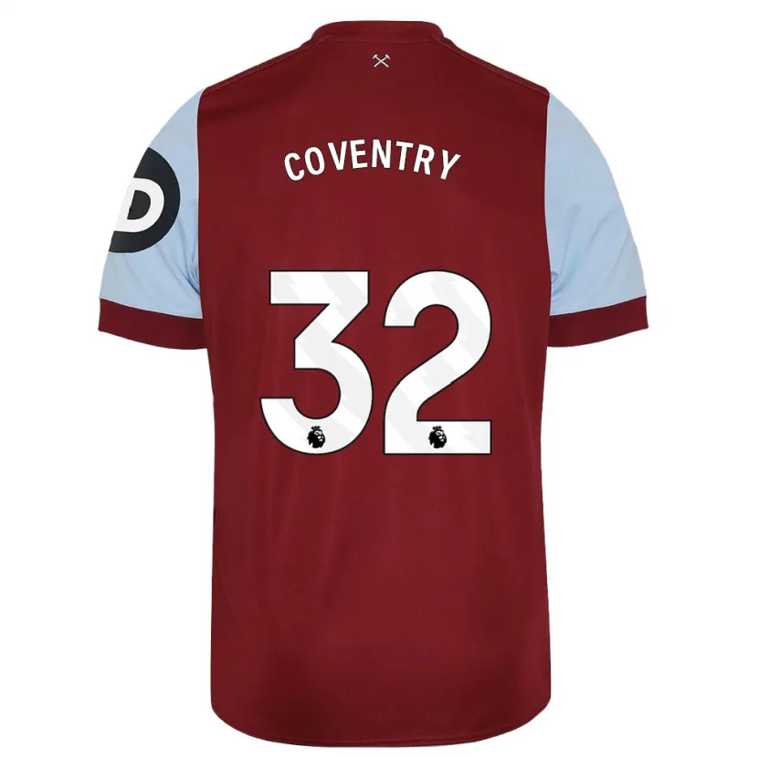 Danxen Niño Camiseta Conor Coventry #32 Granate 1ª Equipación 2023/24 La Camisa