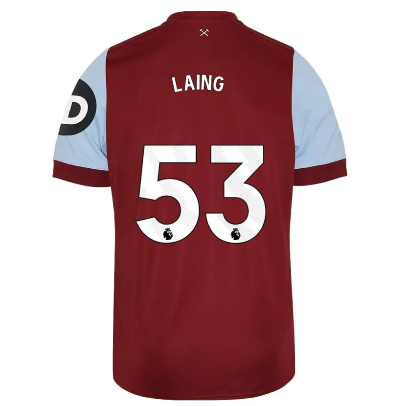 Danxen Niño Camiseta Levi Laing #53 Granate 1ª Equipación 2023/24 La Camisa