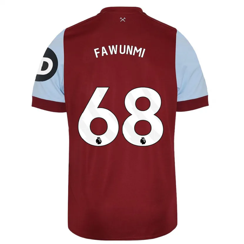 Danxen Niño Camiseta Favour Fawunmi #68 Granate 1ª Equipación 2023/24 La Camisa