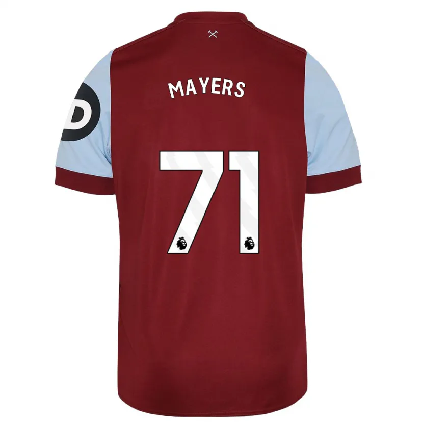 Danxen Niño Camiseta Ezra Mayers #71 Granate 1ª Equipación 2023/24 La Camisa