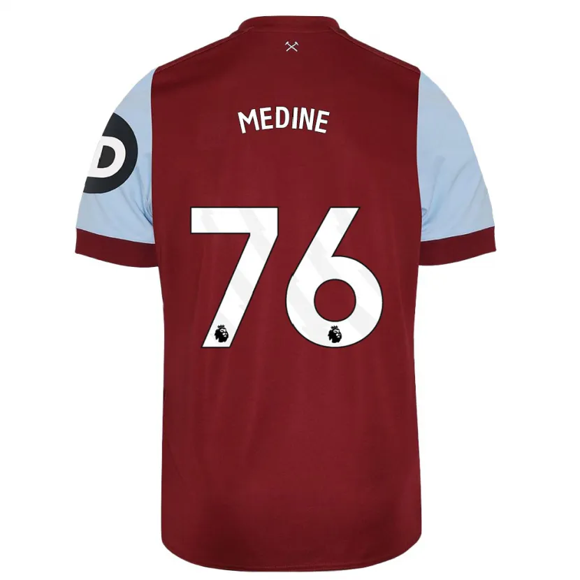 Danxen Niño Camiseta Jethro Medine #76 Granate 1ª Equipación 2023/24 La Camisa