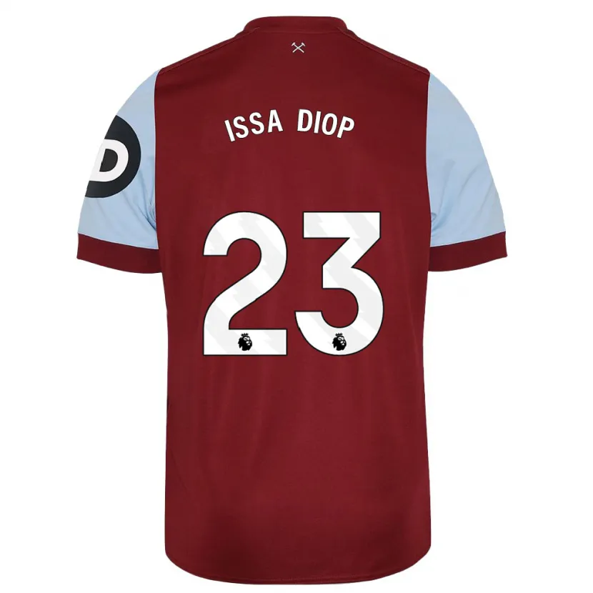 Danxen Niño Camiseta Issa Diop #23 Granate 1ª Equipación 2023/24 La Camisa