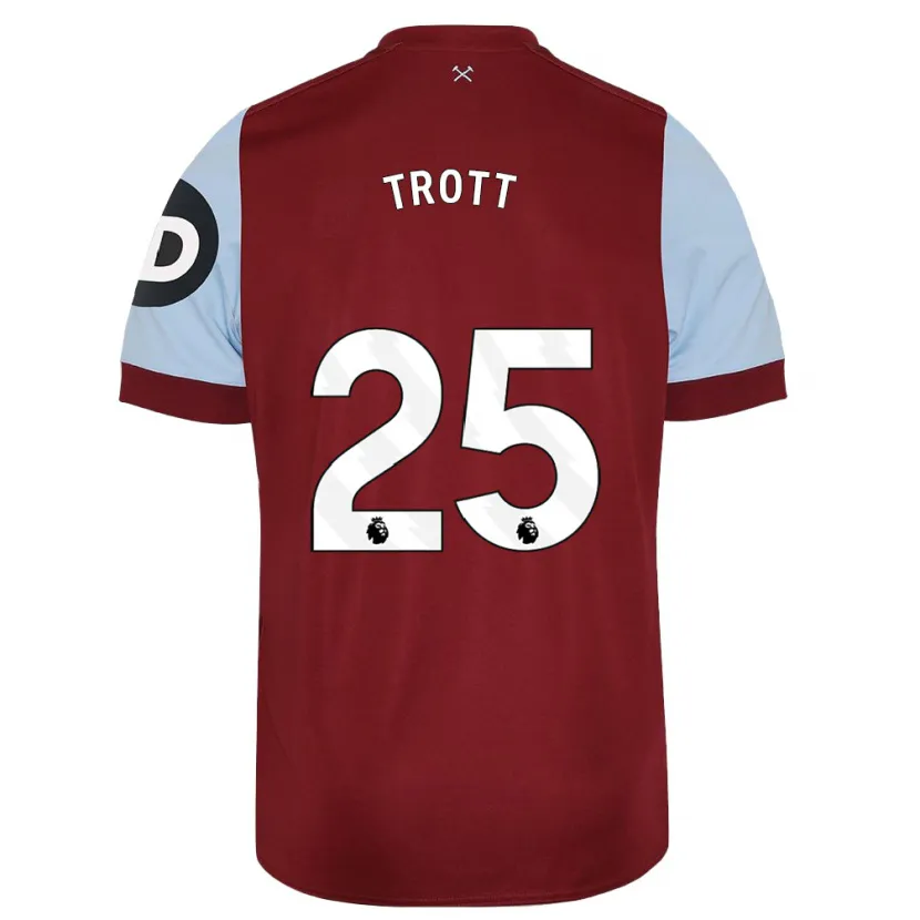 Danxen Niño Camiseta Nathan Trott #25 Granate 1ª Equipación 2023/24 La Camisa