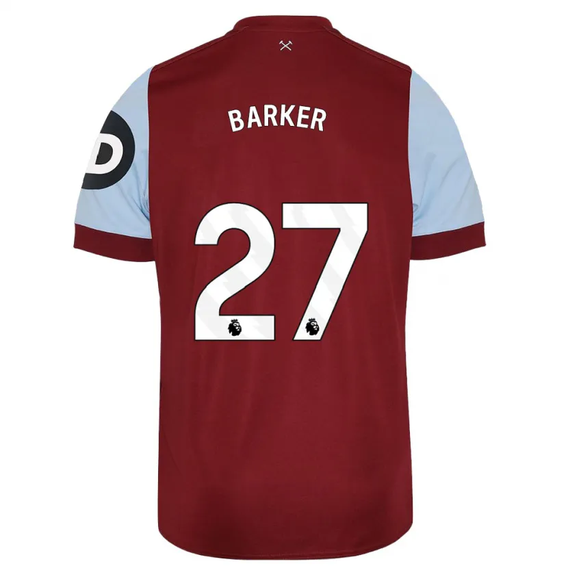 Danxen Niño Camiseta Maisy Barker #27 Granate 1ª Equipación 2023/24 La Camisa