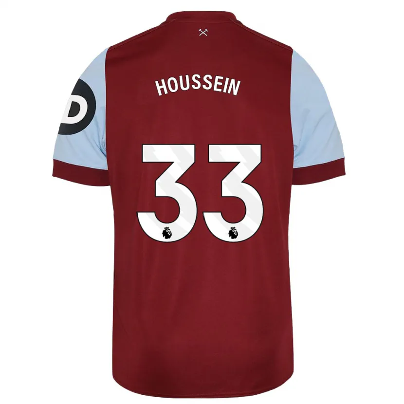 Danxen Niño Camiseta Halle Houssein #33 Granate 1ª Equipación 2023/24 La Camisa