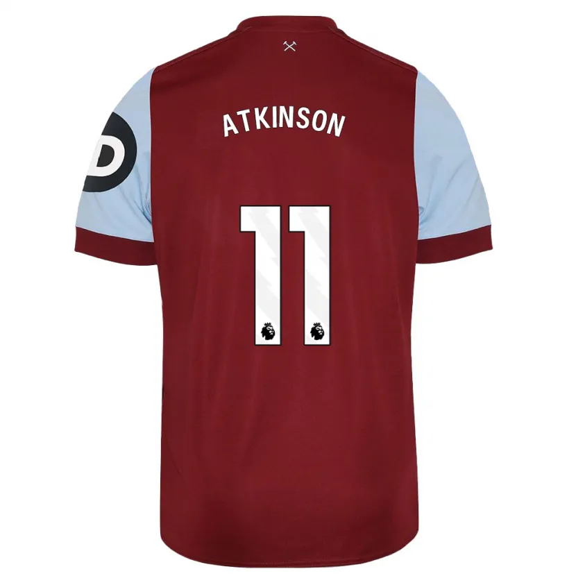 Danxen Niño Camiseta Izzy Atkinson #11 Granate 1ª Equipación 2023/24 La Camisa