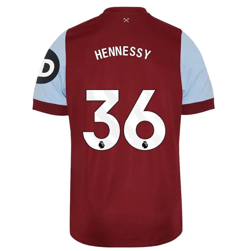 Danxen Niño Camiseta Alexandra Hennessy #36 Granate 1ª Equipación 2023/24 La Camisa