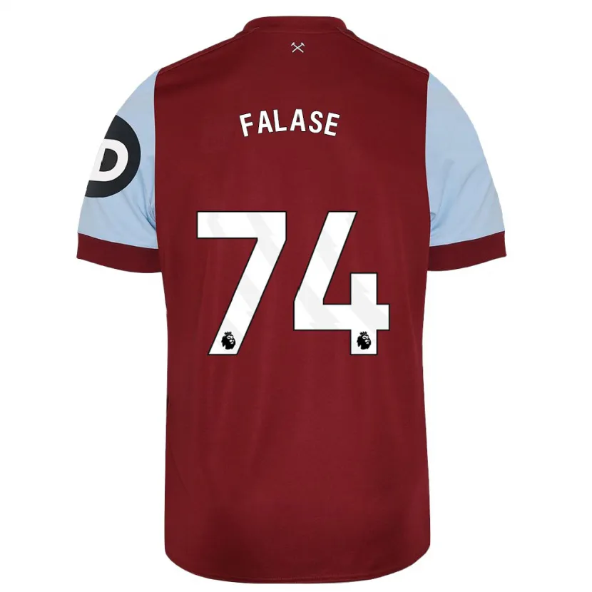 Danxen Niño Camiseta Asher Falase #74 Granate 1ª Equipación 2023/24 La Camisa