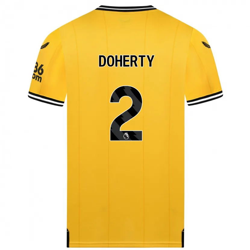 Danxen Niño Camiseta Matt Doherty #2 Amarillo 1ª Equipación 2023/24 La Camisa