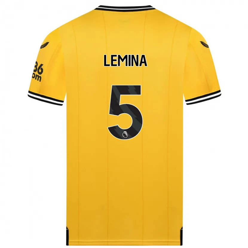 Danxen Niño Camiseta Mario Lemina #5 Amarillo 1ª Equipación 2023/24 La Camisa