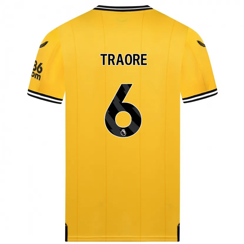 Danxen Niño Camiseta Boubacar Traoré #6 Amarillo 1ª Equipación 2023/24 La Camisa