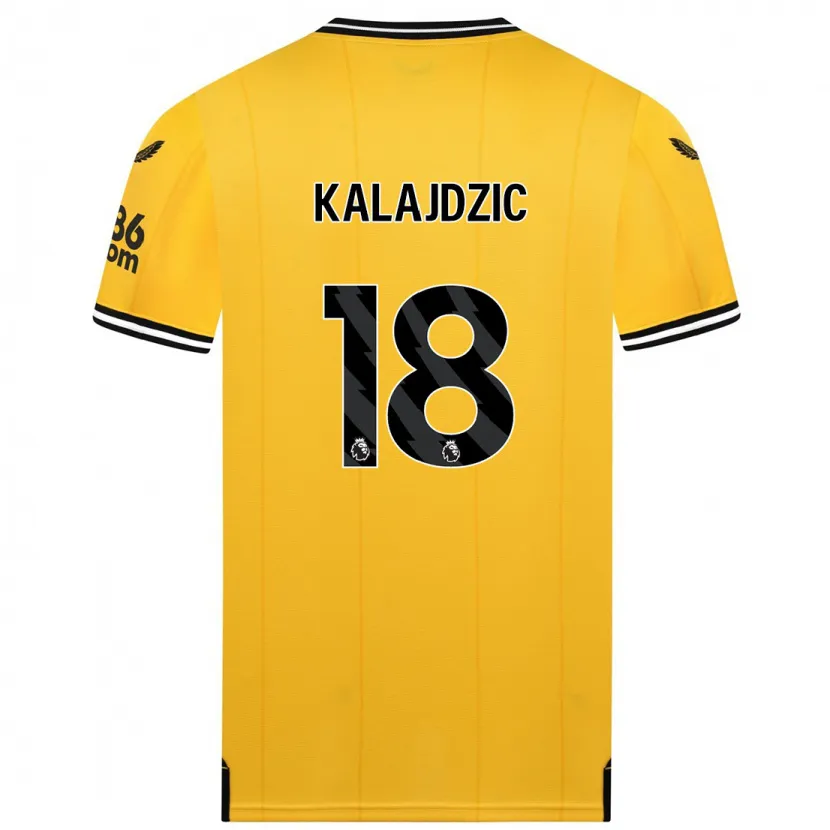 Danxen Niño Camiseta Sasa Kalajdzic #18 Amarillo 1ª Equipación 2023/24 La Camisa