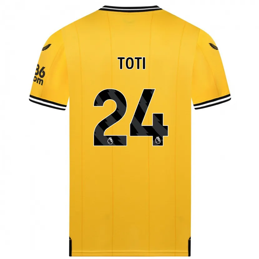 Danxen Niño Camiseta Toti #24 Amarillo 1ª Equipación 2023/24 La Camisa