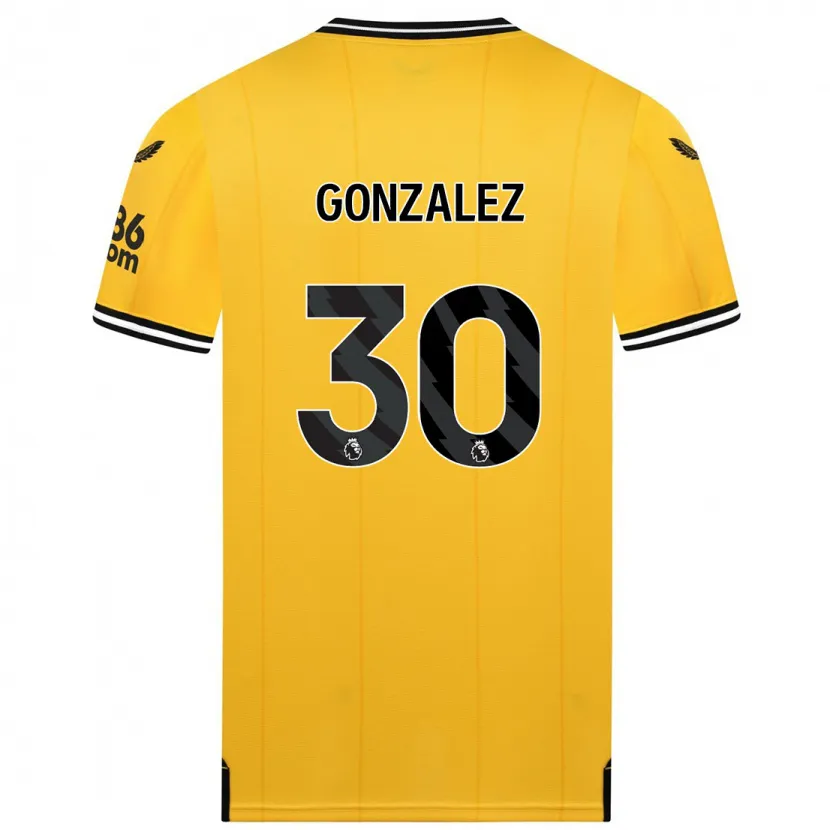 Danxen Niño Camiseta Enso González #30 Amarillo 1ª Equipación 2023/24 La Camisa