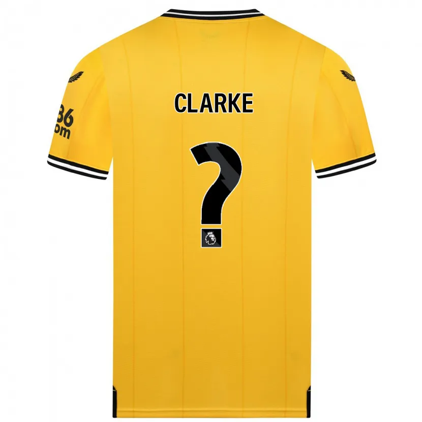 Danxen Niño Camiseta Brayden Clarke #0 Amarillo 1ª Equipación 2023/24 La Camisa