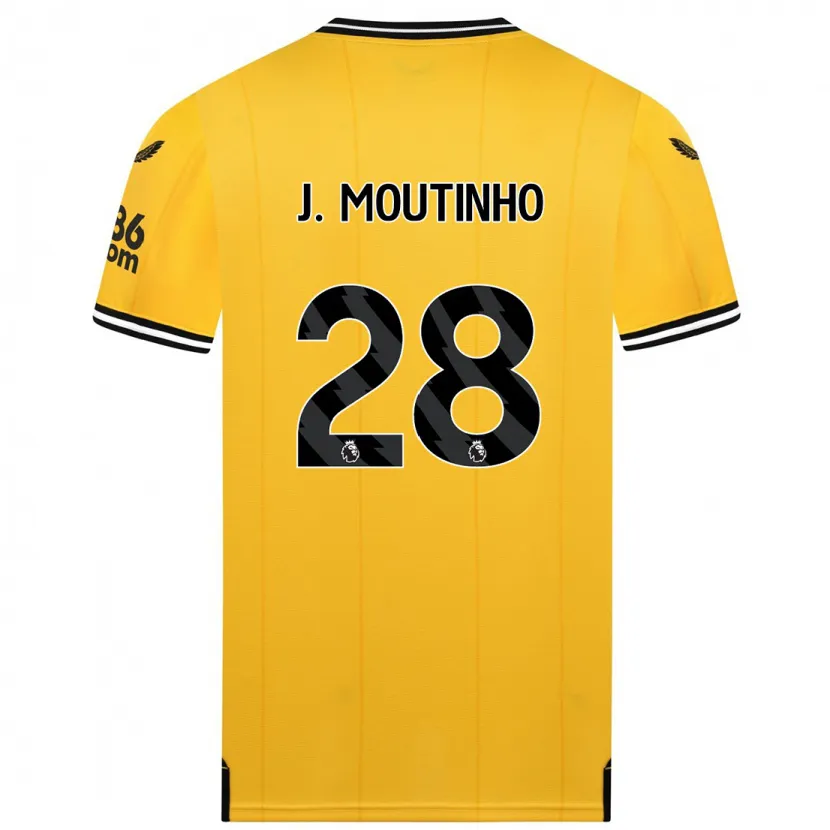 Danxen Niño Camiseta Joao Moutinho #28 Amarillo 1ª Equipación 2023/24 La Camisa