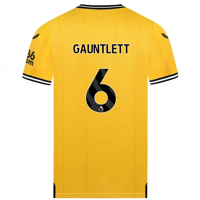 Danxen Niño Camiseta Maz Gauntlett #6 Amarillo 1ª Equipación 2023/24 La Camisa