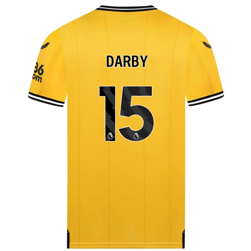 Danxen Niño Camiseta Kelly Darby #15 Amarillo 1ª Equipación 2023/24 La Camisa