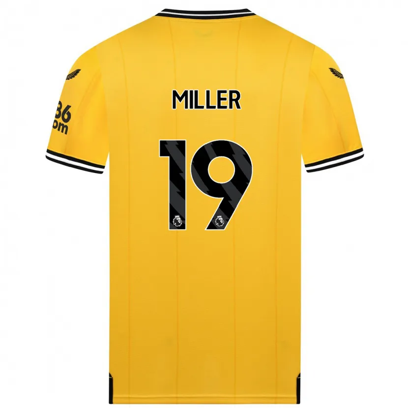 Danxen Niño Camiseta Ali Miller #19 Amarillo 1ª Equipación 2023/24 La Camisa