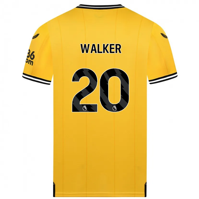 Danxen Niño Camiseta Lowri Walker #20 Amarillo 1ª Equipación 2023/24 La Camisa