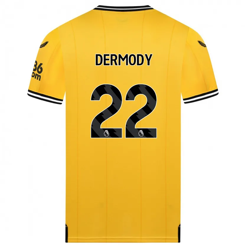 Danxen Niño Camiseta Helen Dermody #22 Amarillo 1ª Equipación 2023/24 La Camisa