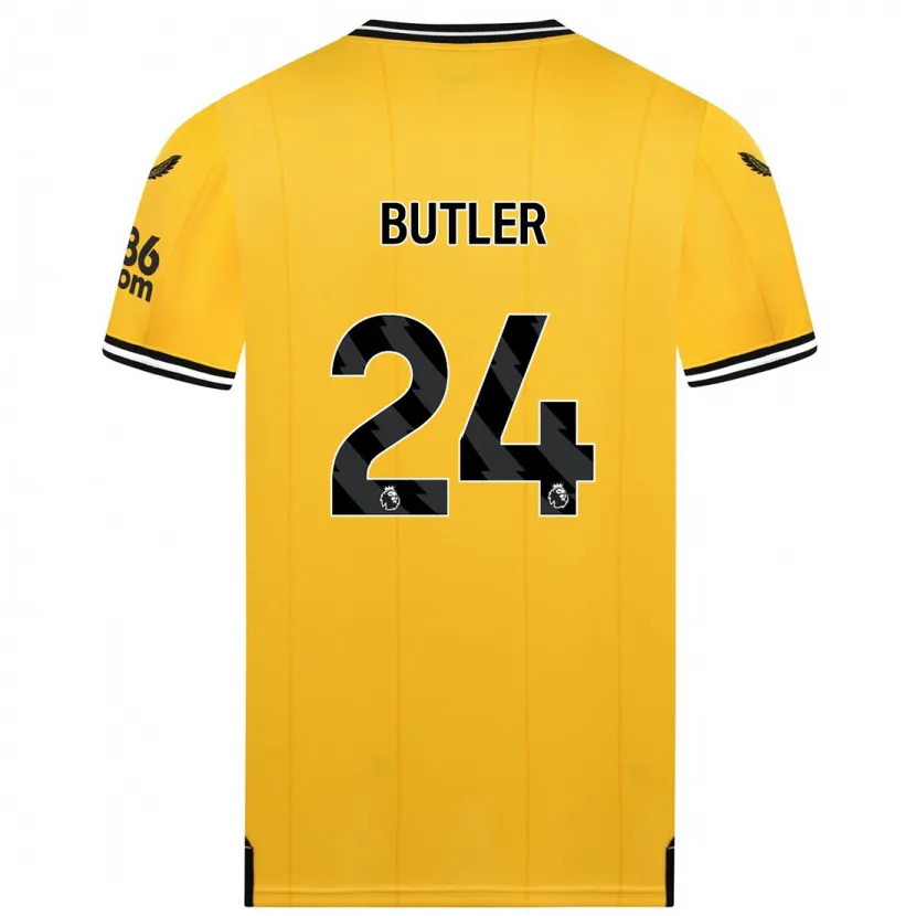 Danxen Niño Camiseta Elli Butler #24 Amarillo 1ª Equipación 2023/24 La Camisa