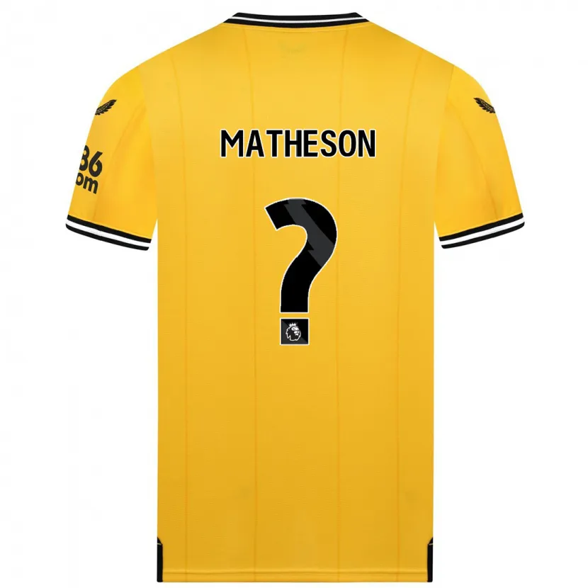 Danxen Niño Camiseta Luke Matheson #0 Amarillo 1ª Equipación 2023/24 La Camisa