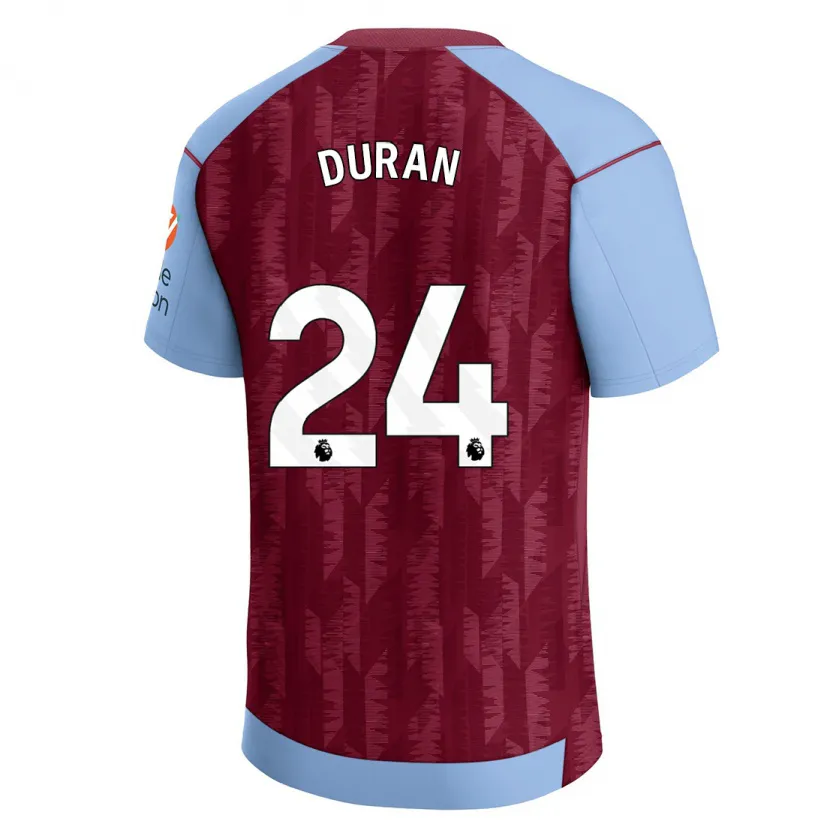 Danxen Niño Camiseta Jhon Durán #24 Azul Claro 1ª Equipación 2023/24 La Camisa