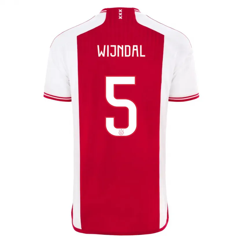 Danxen Niño Camiseta Owen Wijndal #5 Rojo Blanco 1ª Equipación 2023/24 La Camisa