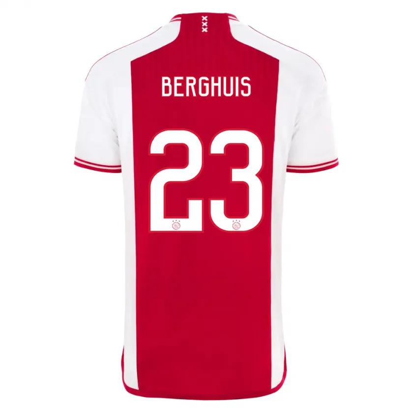 Danxen Niño Camiseta Steven Berghuis #23 Rojo Blanco 1ª Equipación 2023/24 La Camisa