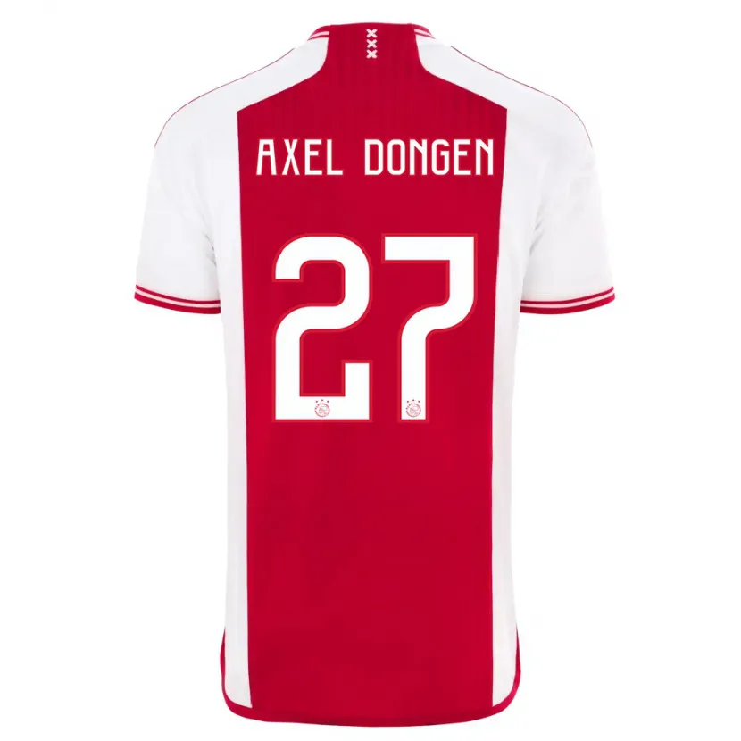 Danxen Niño Camiseta Amourricho Van Axel Dongen #27 Rojo Blanco 1ª Equipación 2023/24 La Camisa