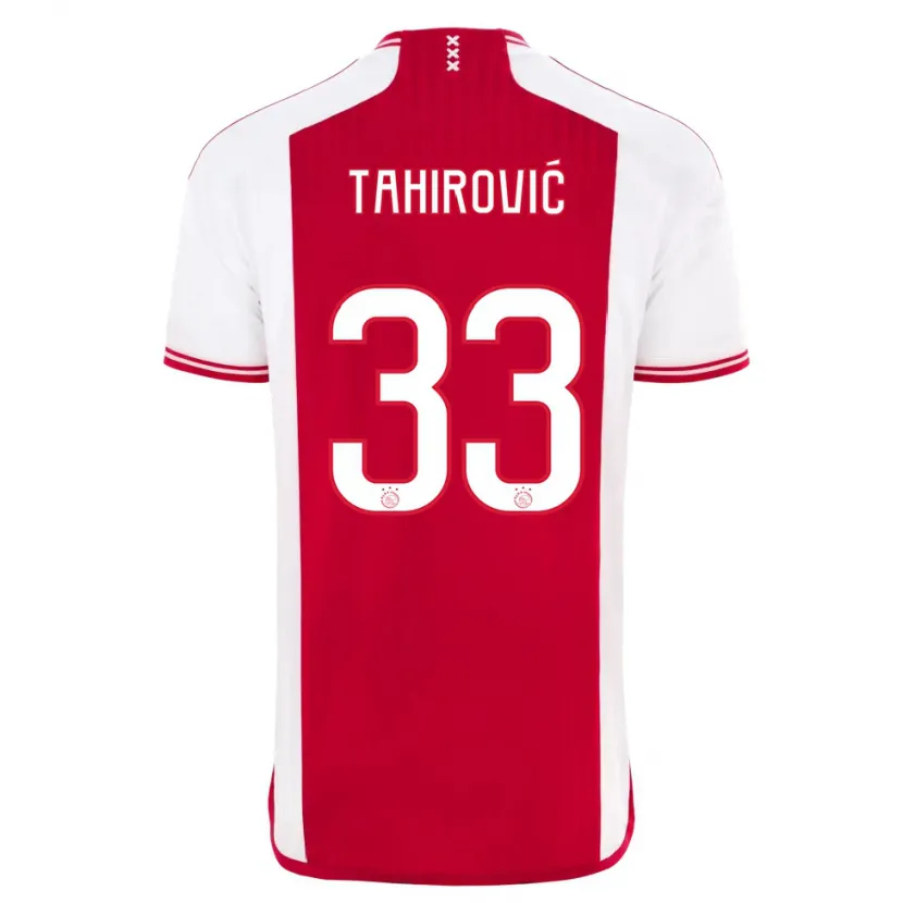 Danxen Niño Camiseta Benjamin Tahirovic #33 Rojo Blanco 1ª Equipación 2023/24 La Camisa