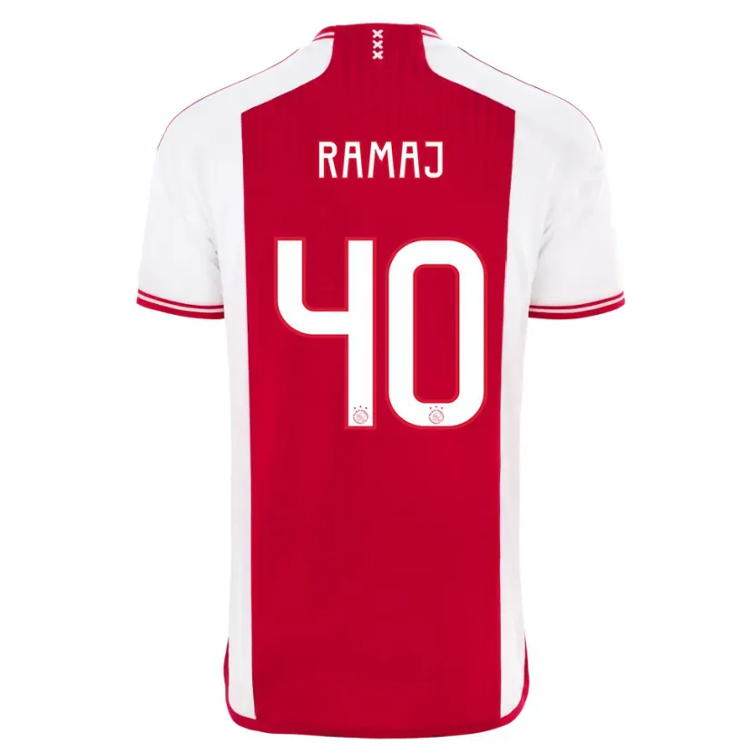 Danxen Niño Camiseta Diant Ramaj #40 Rojo Blanco 1ª Equipación 2023/24 La Camisa