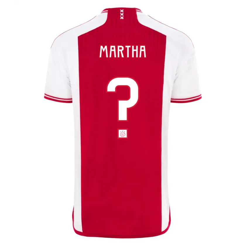 Danxen Niño Camiseta Ar'jany Martha #0 Rojo Blanco 1ª Equipación 2023/24 La Camisa