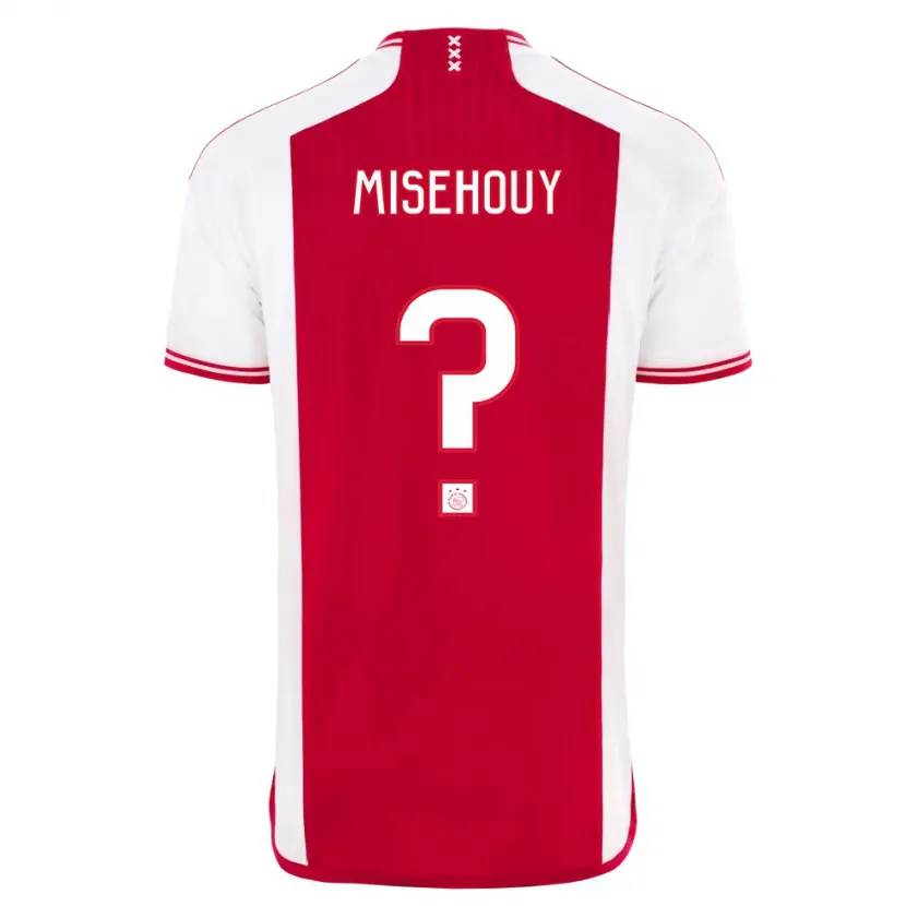 Danxen Niño Camiseta Gabriel Misehouy #0 Rojo Blanco 1ª Equipación 2023/24 La Camisa