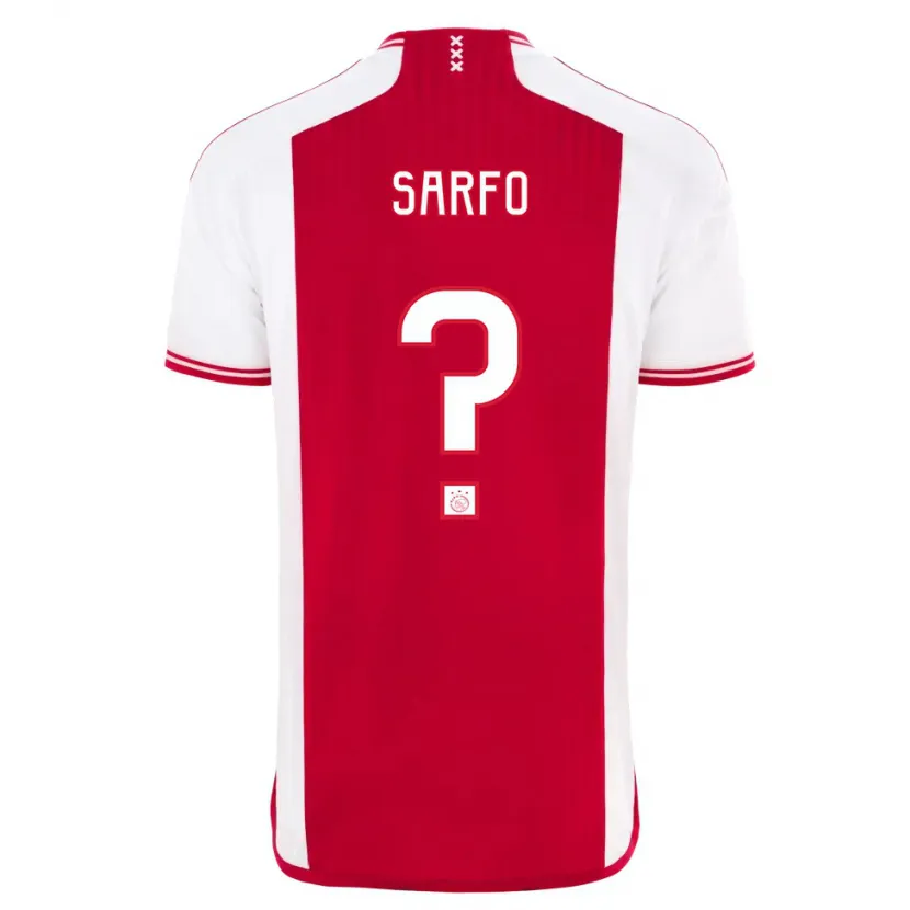 Danxen Niño Camiseta Raphaël Sarfo #0 Rojo Blanco 1ª Equipación 2023/24 La Camisa