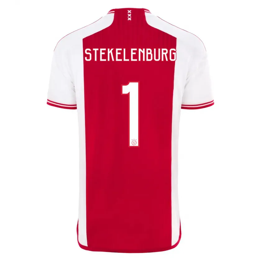 Danxen Niño Camiseta Maarten Stekelenburg #1 Rojo Blanco 1ª Equipación 2023/24 La Camisa