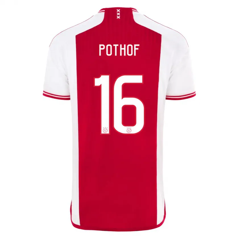 Danxen Niño Camiseta Isa Pothof #16 Rojo Blanco 1ª Equipación 2023/24 La Camisa