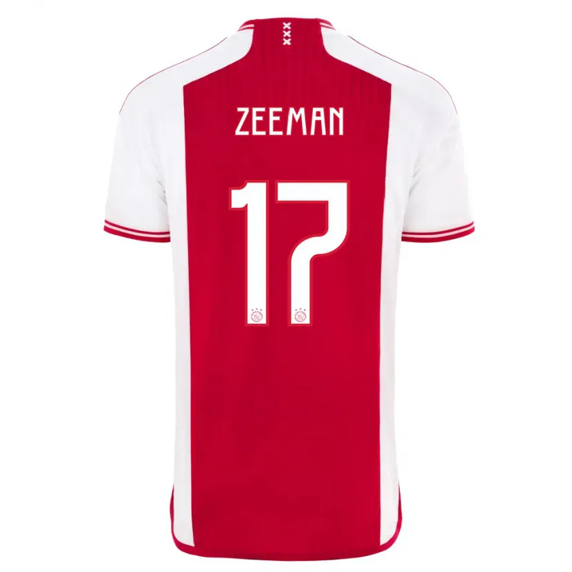 Danxen Niño Camiseta Kelly Zeeman #17 Rojo Blanco 1ª Equipación 2023/24 La Camisa