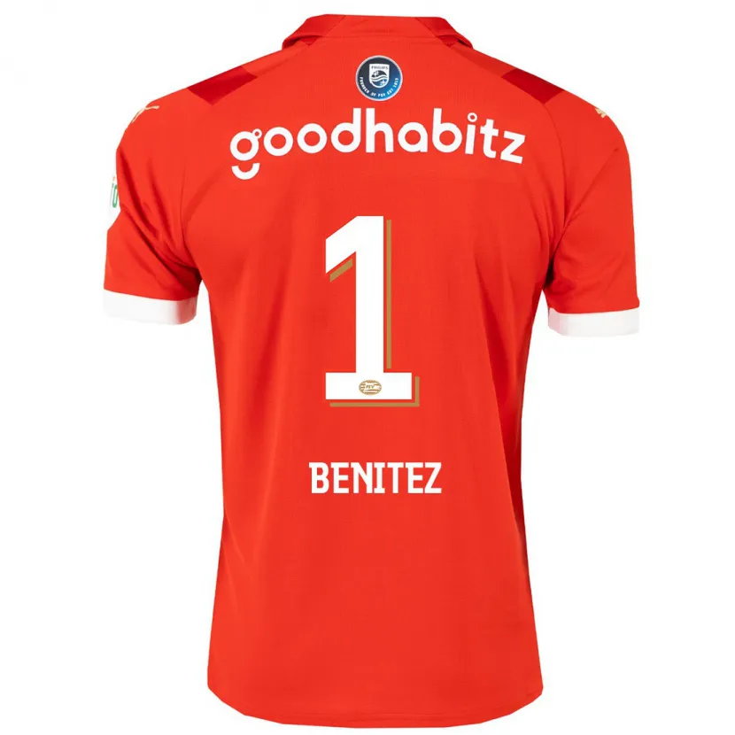 Danxen Niño Camiseta Walter Benítez #1 Rojo 1ª Equipación 2023/24 La Camisa