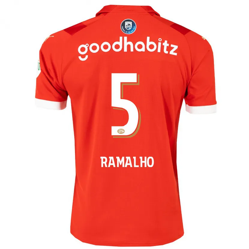 Danxen Niño Camiseta André Ramalho #5 Rojo 1ª Equipación 2023/24 La Camisa