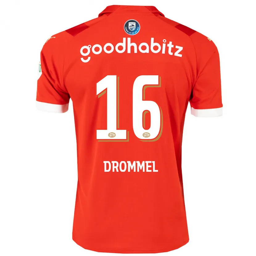 Danxen Niño Camiseta Joël Drommel #16 Rojo 1ª Equipación 2023/24 La Camisa