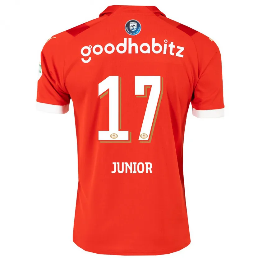 Danxen Niño Camiseta Mauro Júnior #17 Rojo 1ª Equipación 2023/24 La Camisa