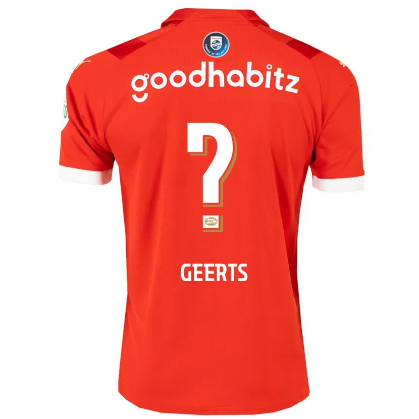 Danxen Niño Camiseta Enzo Geerts #0 Rojo 1ª Equipación 2023/24 La Camisa