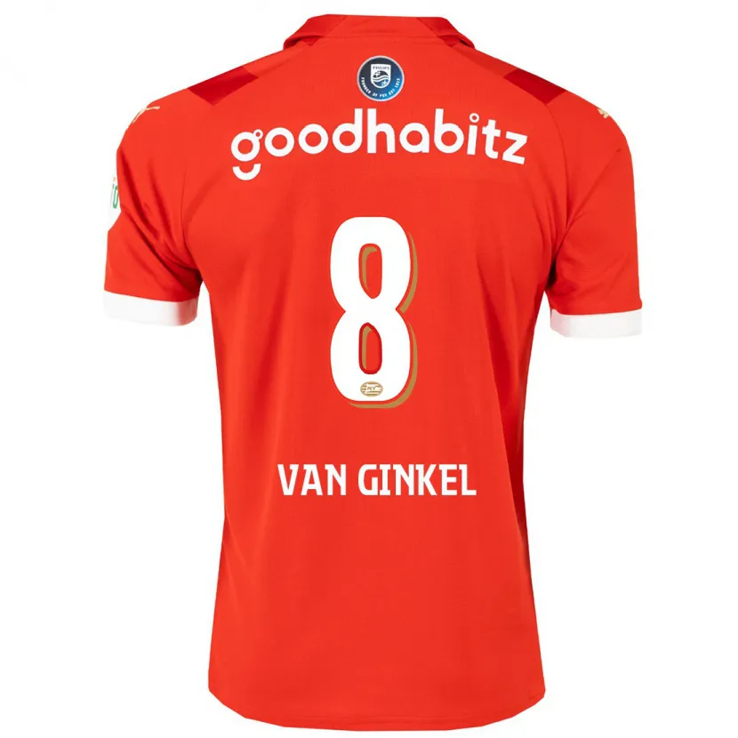 Danxen Niño Camiseta Marco Van Ginkel #8 Rojo 1ª Equipación 2023/24 La Camisa