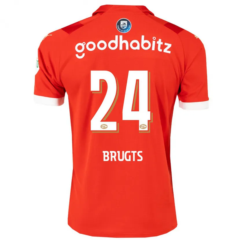 Danxen Niño Camiseta Esmee Brugts #24 Rojo 1ª Equipación 2023/24 La Camisa